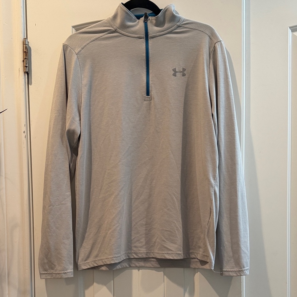 Under Armour Light Gray Quarter-Zip Top